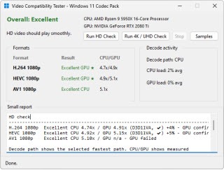 Windows 11 Codec Pack system capability detection